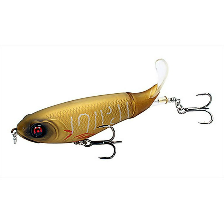 Wisremt Fishing Lure Whopper Popper Topwater Artificial Hard Bait 3D Eyes  Plopper With Soft Rotating Tail Fishing Tackle