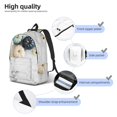 thumbnail image 4 of Honeii Pumpkin And White Marble Print Canvas College Laptop Backpack, Durable Rucksack Travel Notebook Bag School Backpack Book Bag for Men Women-Small, 4 of 7