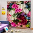 thumbnail image 4 of 2 piezas estilo cortina bufanda ventana cortina decorativa conjunto 8 Zulema Cortinas de ventana de baño floral, 4 of 6