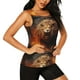 thumbnail image 2 of Balery Cool Fire Lion Camiseta sin mangas estampada ligera para mujer, tops de entrenamiento sin mangas, camisetas de yoga transpirables de secado rápido.-Medium, 2 of 7