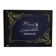 thumbnail image 1 of Darling Souvenir Black Victorian Frame Printed Wedding Guest Book Hardbound Cover Sign In Book Registry Scrapbook-7 x 9 Inches, 1 of 5
