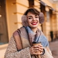 thumbnail image 3 of 1Pcs Women Winter Earmuffs Girls Faux Fur Fluffy Soft Ear Warmer Outdoor Plush Warm Ear Covers, 3 of 6