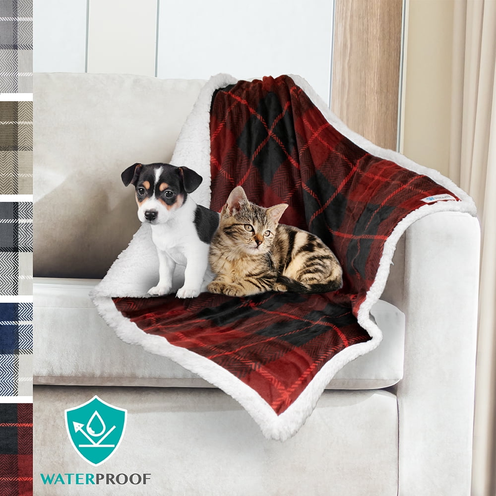 Dog Blanket Super Soft Mat 2 Pack Fluffy Lightweight Washable Fuzzy Fleece Pet Blankets for Puppy Cats Small Dogs Indoor