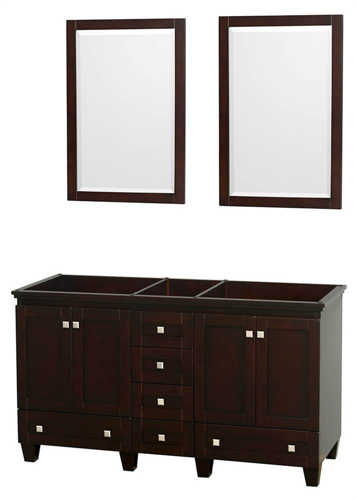 Wyndham Collection Acclaim 60 inch Double Bathroom Vanity in Espresso