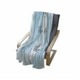 thumbnail image 4 of Enjoy the Little Things Soft Flannel Fleece Blanket, Inspirational Words on Blue Shade Watercolor Background Ombre, Cozy Plush for Indoor and Outdoor Use, 50" x 60", Pale Blue Black, by Ambesonne, 4 of 6