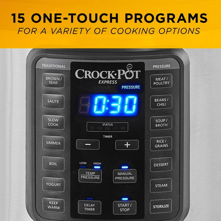 Crock-Pot Multi Function 10 Qt Express Slow Cooker Bundle w/ Cookbook 