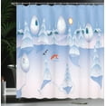 thumbnail image 4 of Ambesonne Cartoon Shower Curtain, Winter at Woods Animals, 69"Wx70"L, Multicolor, 4 of 5