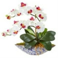 thumbnail image 4 of Nearly Natural Phalaenopsis Orchid Artificial Arrangement in Vase, 4 of 4