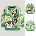 thumbnail image 2 of Gubotare Sweatshirt Kids Boys Sweatshirts Cute Elephant Shirts Clothes Kids Pullover Hoodie Toddler Long Sleeve Cotton Sweatshirt Sweater Size 6-7 (Green,6-7 Years), 2 of 9
