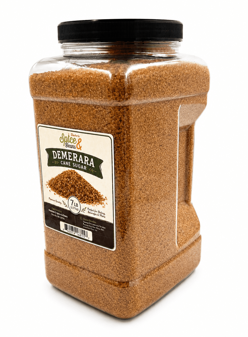 Demerara Cane Sugar | Dasher's Spice & Beans | 7 lb Container
