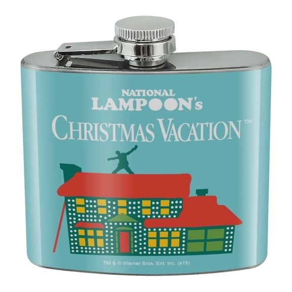 Christmas Vacation Griswold House Logo Stainless Steel 5oz Hip Drink Kidney Flask