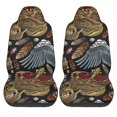 thumbnail image 1 of LAKIMCT Skull Feathers Car Seat Covers Vehicle Front Seat Covers Universal Fit Seat Protector, 1 of 9