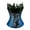 Blue, variant on Womens Overbust Bustier Corset Tops for Women Waist Trainer Peacock Cosplay Costume Black 4XL