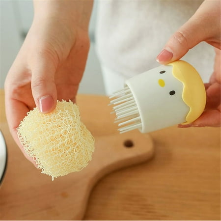 

Kitchen Utensils Set Cooking Utensils Set Fiber Replaceable Cleaning Ball Multi-purpose Decontamination Cleaning Brush Pot Brush Degreasing Cleaning Brush Yellow