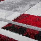 Paco Home Modern Living Room Rug With Artful Geometric Pattern In Grey Black White