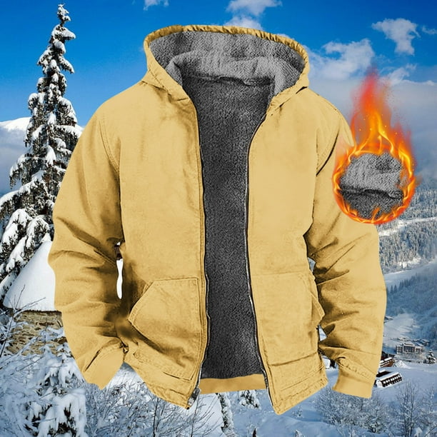EGNMCR Jackets for Men Cardigan à Manches Longues pour Hommes en Hiver Poches Veste en Peluche Chaude Manteau de Pull en Molleton sur l'Autorisation