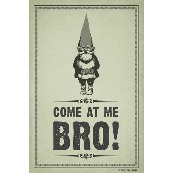 Come At Me Bro (Gnome) Poster Print