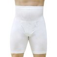 thumbnail image 3 of Seamless Compression Shorts for Men High Waist Shapewear Breathable Support for Daily Training and Fitness, XL, White, 3 of 3
