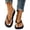 Black, variant on Fengactive Womens Minimalist Platform Flip Flops Solid Tone Thick Sole Thong Sandals Summer Slippers