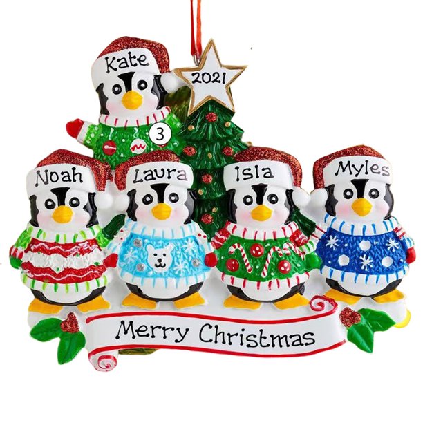 Árbol De Navidad Personalizado Animal Familia Tradición Invierno Regalo Año Navidad Colgante Decoración Regalos Methold HA044216-04