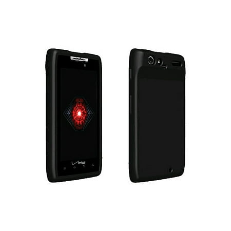 Razr M Silicone Case OEM Verizon High Gloss Silicone Cover Case for Motorola DROID RAZR XT912 (Black) (Bulk Packaging) ()