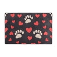 thumbnail image 2 of Paw Claws with Hearts Area Rug Washable 72 x 48 Floor Carpet Mat Non Slip for Bedroom Living Room Kids Room Home Decor, 2 of 7