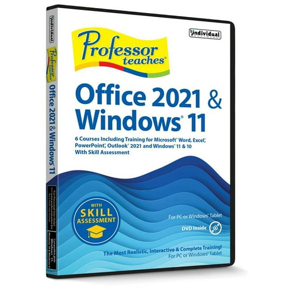 Individual Software PVE-2116 Professeur Enseigne le Bureau 2021 et Windows 11 avec SA