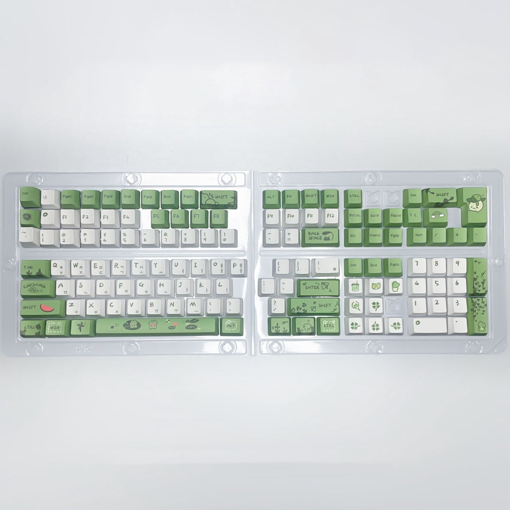 Tizuqe Cute Frogs Design Korean Keycaps for MX Switches Mechanical Keyboard ,PBT XDA/OEM Height for Typists and Gamers