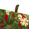 thumbnail image 6 of Jordan Manufacturing 45" x 22" Acadia Bordeaux Red Tropical Rectangular Outdoor Chair Cushion with Ties and Hanger Loop, 6 of 13