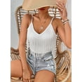 thumbnail image 5 of Womens Western Cowgirl Fringe Top - Country Concert Outfits Festival Tassel Hem Boho Rodeo Camisole Rave Tank Shirt White M, 5 of 6
