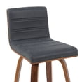 thumbnail image 5 of Vienna Counter Height Swivel Bar Stool with Black Seat and Walnut Wood Frame, 5 of 5
