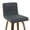 Vintage Black, variant on Vienna Modern Counter Height Swivel Bar Stool with Red Upholstered Seat and Brushed Wood Frame