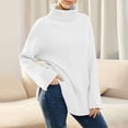thumbnail image 3 of Suéter Suéteres de manga larga para mujer Suéter de punto acanalado acogedor Suéter elegante Prendas de abrigo Ygjytge Blanco Xl para Mujer, 3 of 7
