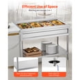 thumbnail image 3 of KFFKFF 4-Unit Professional Food Heating Device, Electrical Heat Station with Separate Temp Regulation, 450W x 4 Metallic Food Warming Equipment with Lower Shelf and Extra Space, 3 of 9
