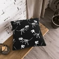 thumbnail image 3 of DouZhe Velvet Decorative Throw Pillow Covers Set of 2, Soft Square Cushion Cover with Invisible Zipper Cartoon Dinosaur Skeletons Printing, 16"x16", 3 of 7