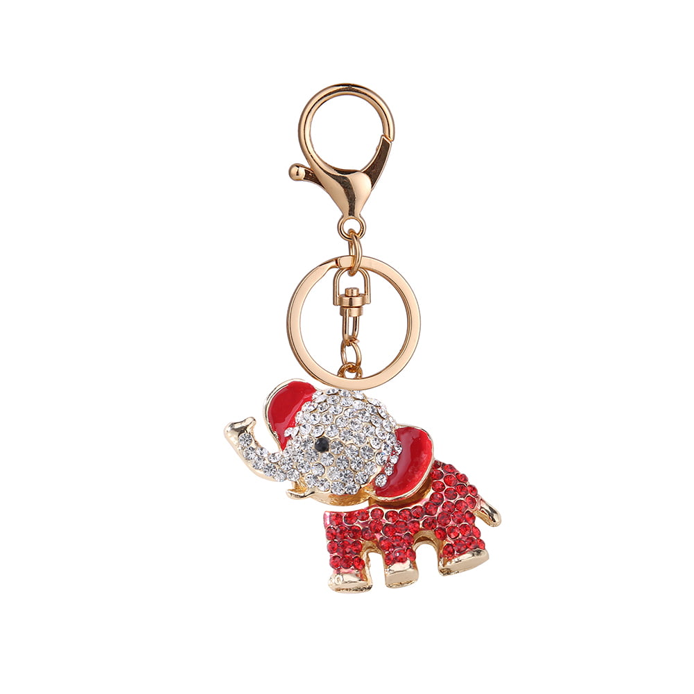 fashion elephant keychain keyring Women Bag Charm Pendant cute Car Key tag gift 
