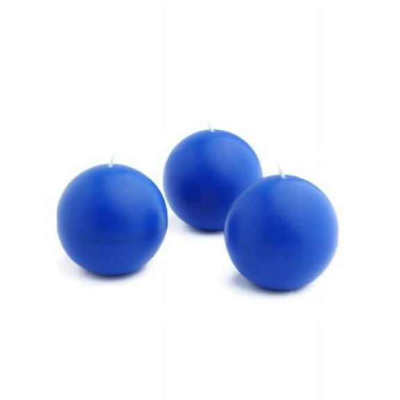 Jeco CBZ-009-8 2 in. Ball Candles, Blue - 96 Piece