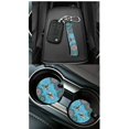 thumbnail image 4 of Jeiento Hummingbird Car Seat Cover Set, Auto Steering Wheel Cover Seat Belt Strap Trash Bag Boho Floral Air Vent Storage Organizer Rear View Mirror Cover Coasters Keychain for Women, 4 of 7