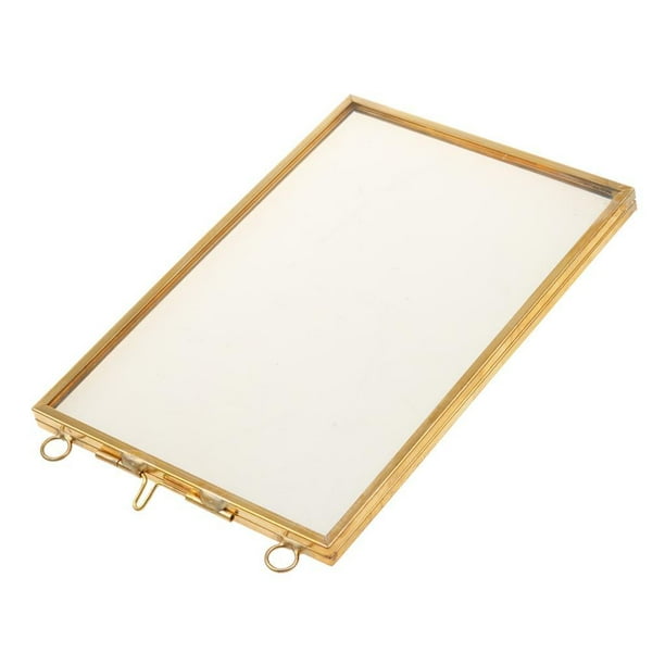Antique Brass Hanging Photo Frame Metal Glass Portrait Bronze Frames
