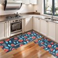 thumbnail image 3 of Kitchen Rugs Sets Of 2,Pioneer Flower Floral Print Pattern Anti Fatigue Kitchen Mat Rugs Non Slip Washable,Decorative Kitchen Floor Mats for Kitchen,Sink,Laundry,17"X47", 3 of 5