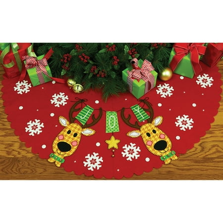 - Dimensions Felt Tree Skirt Applique Kit 42