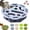 Round gray, variant on Cat Scratch Puzzle Enrichment Box, Cat Nail File Enrichment Box, Stress Free Alternative to Clippers and Grinders with Bell for Indoor Cats Scratching Hunting Mental