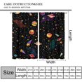 thumbnail image 2 of Pink Space Curtains, Cartoon Spaceships Planets Rockets Yellow Pink Stars Print Window Drapes Curtains for Kids Boys Girls Bedroom Living Room, 84" W X 84" L, 2 of 6