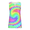 thumbnail image 4 of Nrmvnmi Plus Size Tank Tops for Women V Neck Sleeveless Tie Dye Shirt Casual Summer Solid Color Oversized Tanks Mothers Day Gifts, 4 of 5