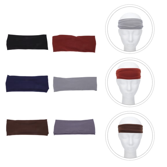 ELAYARD Set of 6 Breathable Elastic Headbands for Running, Yoga, and Sports Hair Accessories