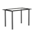 thumbnail image 6 of Tcbosik 43.3" Tempered Glass Dining Table for 4, Small Rectangular Kitchen Table, Modern Furniture, for Apartment & Small Places & Home & Dining Kitchen, Black & Clear, 6 of 8