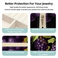 thumbnail image 3 of Grape Portable Square Jewelry Box Organizer for Rings, Earrings, Necklaces, Bracelets - for Girls and Women, 3 of 6