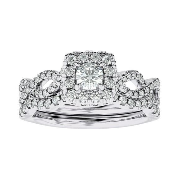 Spot Jewel 1.7 Ct Round Cut Diamond Ring - 14K White Gold Over Ring - Bridal Set Infinity Engagement Ring - Gorgeous Anniversary Gift for Women's - Promise Gift for Her - Bridal Diamond Jewelry