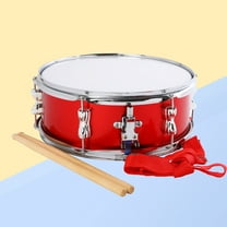 FOLOYORI 1Pack Red Metal Snare Drum for Kids Toy Jazz Drum Set 13.56X12.97X5.89in