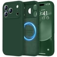 thumbnail image 1 of Funda de Silicona Premium, Forro de Microfibra, a Prueba de Golpes, para iPhone 17 Pro Max 6.9", Verde, 1 of 7